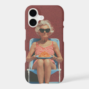 Retro Summer Vibes – Stylish Elderly Woman Portrai