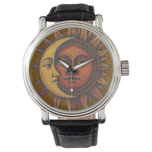 Retro Sun and Moon  Watch