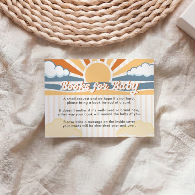 Retro Sun Books for Baby Card (Creator Uploaded)