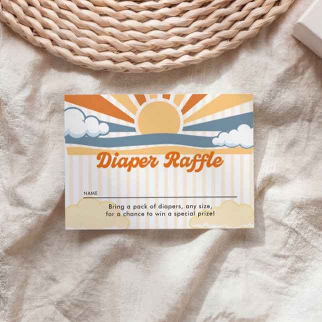 Retro Sun Diaper Raffle  Enclosure Card (Creator Uploaded)