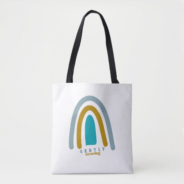 Retro Sun Mental Health Quote  Tote Bag (Front)