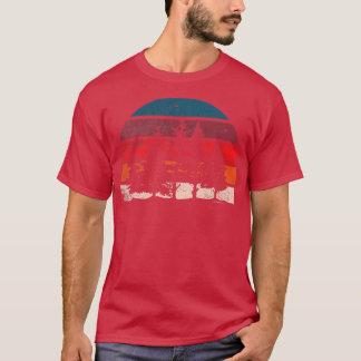 Retro Sun Minimalist With Pine Tree Silhouette 3 T-Shirt