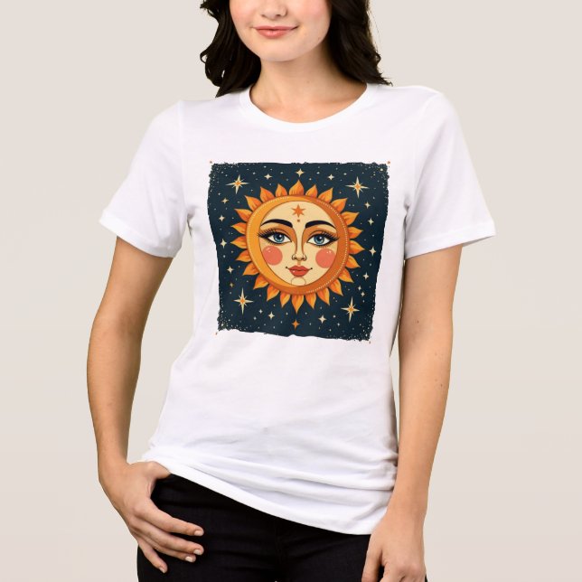 Retro Sun & Moon – Boho Spirit Tee (Front)