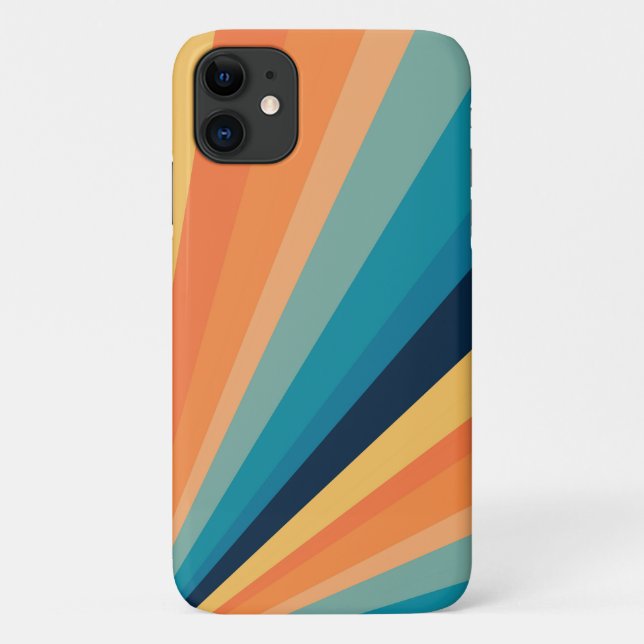 Retro sun rays Case-Mate iPhone case (Back)