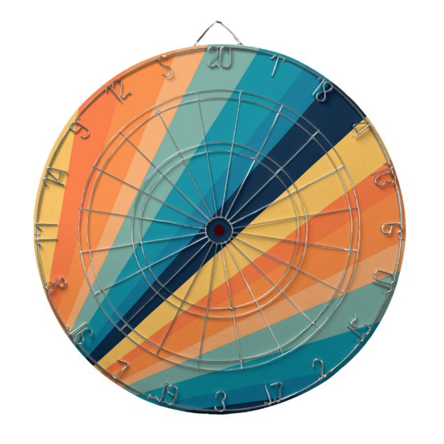 Retro sun rays dartboard (Front)