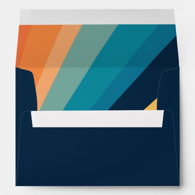 Retro sun rays envelope (Back (Bottom))