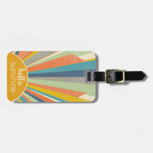 Retro Sun Rays Luggage Tag