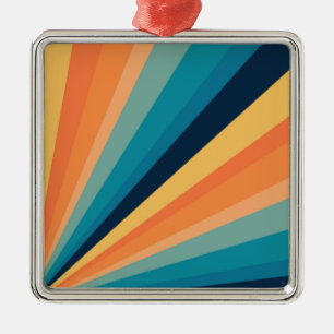 Retro sun rays metal tree decoration