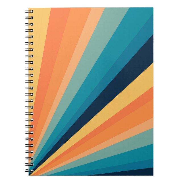 Retro sun rays notebook (Front)