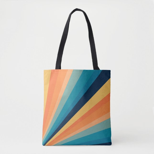 Retro sun rays tote bag (Front)