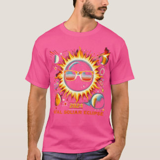 Retro Sun Total Solar Eclipse April 8 2024 Totalit T-Shirt