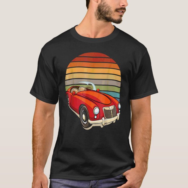 Retro Sun W Tuning & Gaming Oldtimer Car Enthusias T-Shirt (Front)
