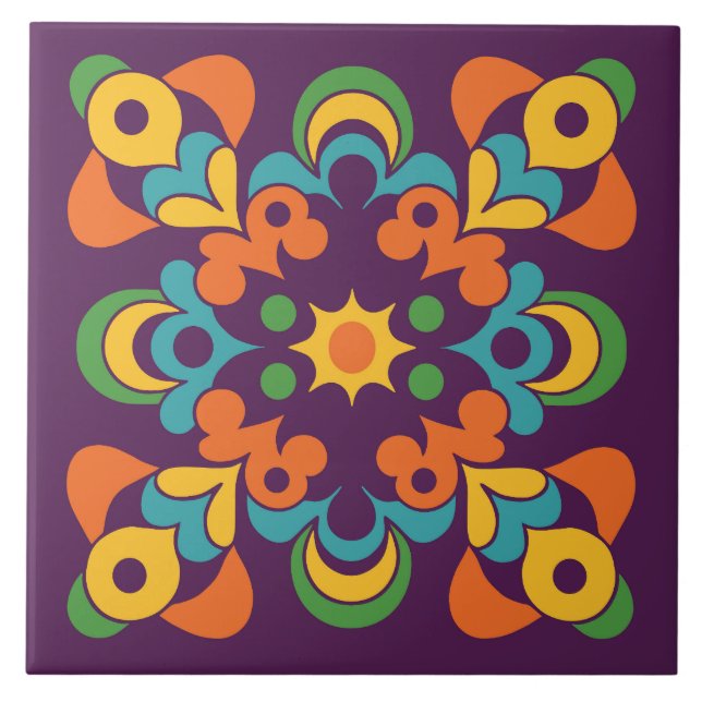 Retro Sunburst Flare Tile (Front)