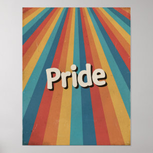Retro Sunburst LGBTQ+ Pride Poster