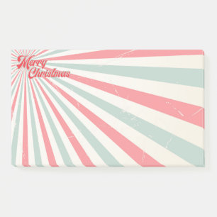 Retro Sunburst Mid Century Merry Christmas Post-it Notes