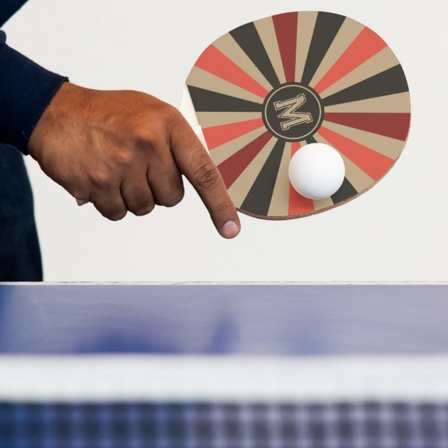 Retro Sunburst  Ping Pong Paddle (Insitu)