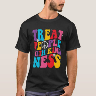 Retro Sunflower Hippie TPWK Treat People With Kind T-Shirt