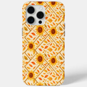Retro Sunflower & Rustic Farmhouse Watercolor  iPhone 15 Pro Max Case