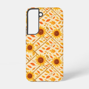 Retro Sunflower & Rustic Farmhouse Watercolor  Samsung Galaxy Case