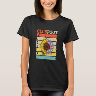 Retro Sunflower Warrior Ribbons Vintage CLUBFOOT T-Shirt