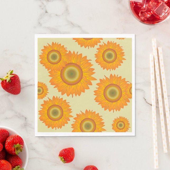 Retro Sunflowers Napkin (Creator Uploaded)