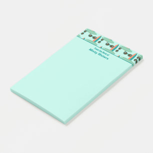 Retro Sunglasses and Surfboards Personalised Post-it Notes