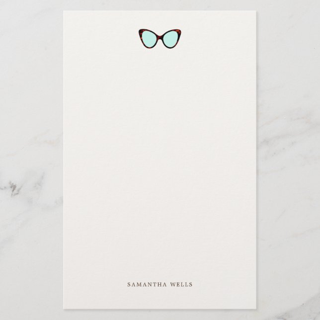  Retro Sunglasses Personalised   Stationery (Front)