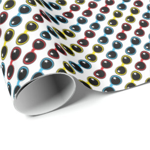 Retro Sunglasses Primary Wrapping Paper