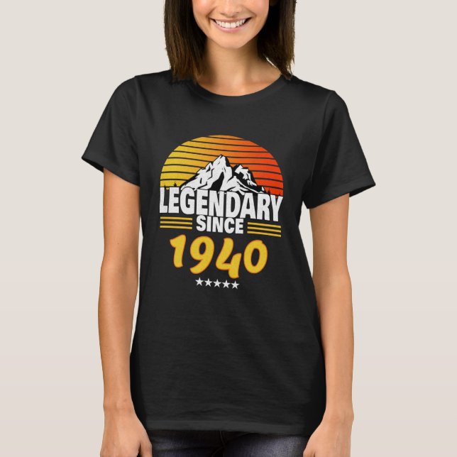 Retro Sunrise LEGENDARY SINCE 1940 T-Shirt (Front)