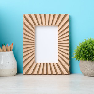 Retro Sunrise Sunburst Laser Etched Picture Frame