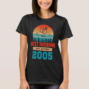 Retro Sunset 14th Anniversary for Husband T-Shirt