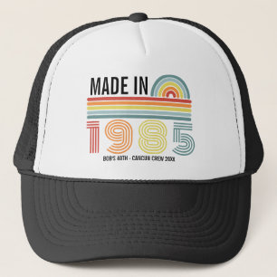 Retro Sunset 30th 40th 50th 60th 70 Birthday Trip Trucker Hat