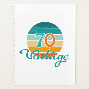 Retro Sunset 70 Vintage Distressed Planner