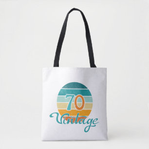 Retro Sunset 70 Vintage Distressed Tote Bag