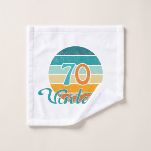 Retro Sunset 70 Vintage Distressed Wash Cloth