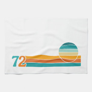 Retro Sunset 72 Tea Towel