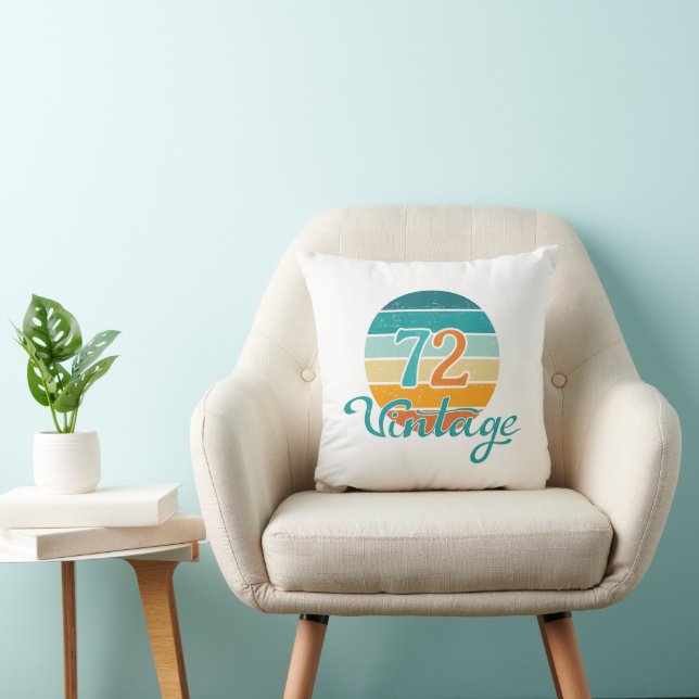 Retro Sunset 72 Vintage Distressed Cushion (Chair)