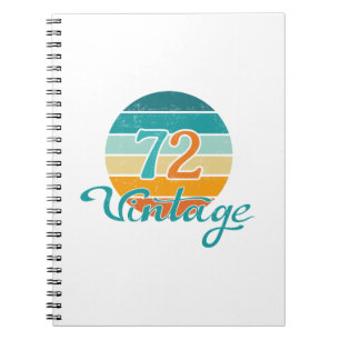 Retro Sunset 72 Vintage Distressed Notebook
