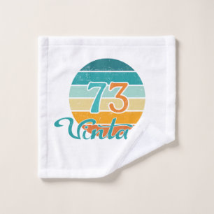 Retro Sunset 73 Vintage Distressed Wash Cloth