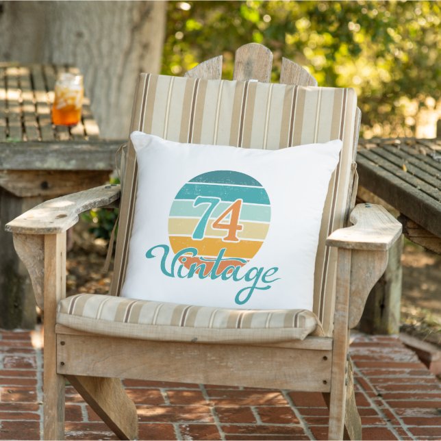 Retro Sunset 74 Vintage Distressed Cushion (Chair)