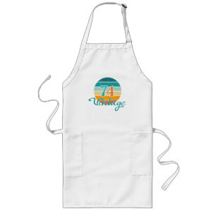 Retro Sunset 74 Vintage Distressed Long Apron