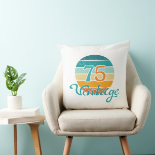 Retro Sunset 75 Vintage Distressed Cushion