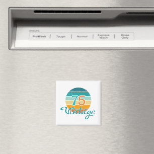 Retro Sunset 75 Vintage Distressed Magnet
