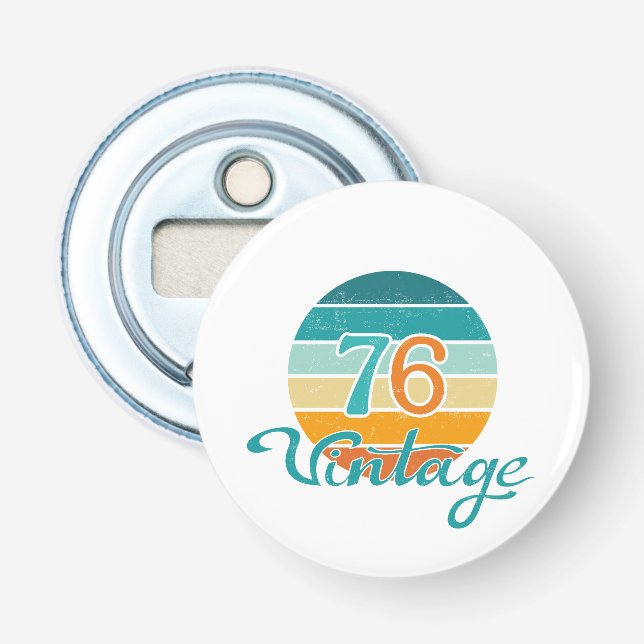 Retro Sunset 76 Vintage Distressed Bottle Opener (Front)