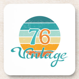 Retro Sunset 76 Vintage Distressed Coaster