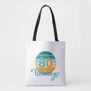 Retro Sunset 80 Vintage Distressed Tote Bag