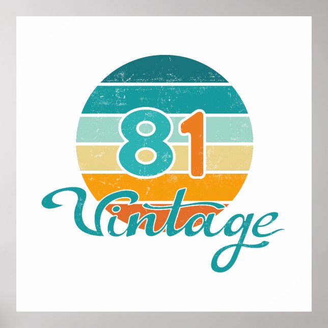 Retro Sunset 81 Vintage Distressed Poster (Front)