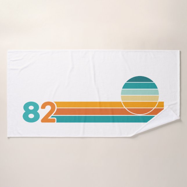 Retro Sunset 82 Bath Towel (Bath Towel)