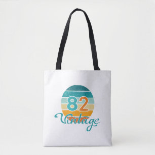 Retro Sunset 82 Vintage Distressed Tote Bag
