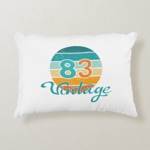 Retro Sunset 83 Vintage Distressed Decorative Cushion